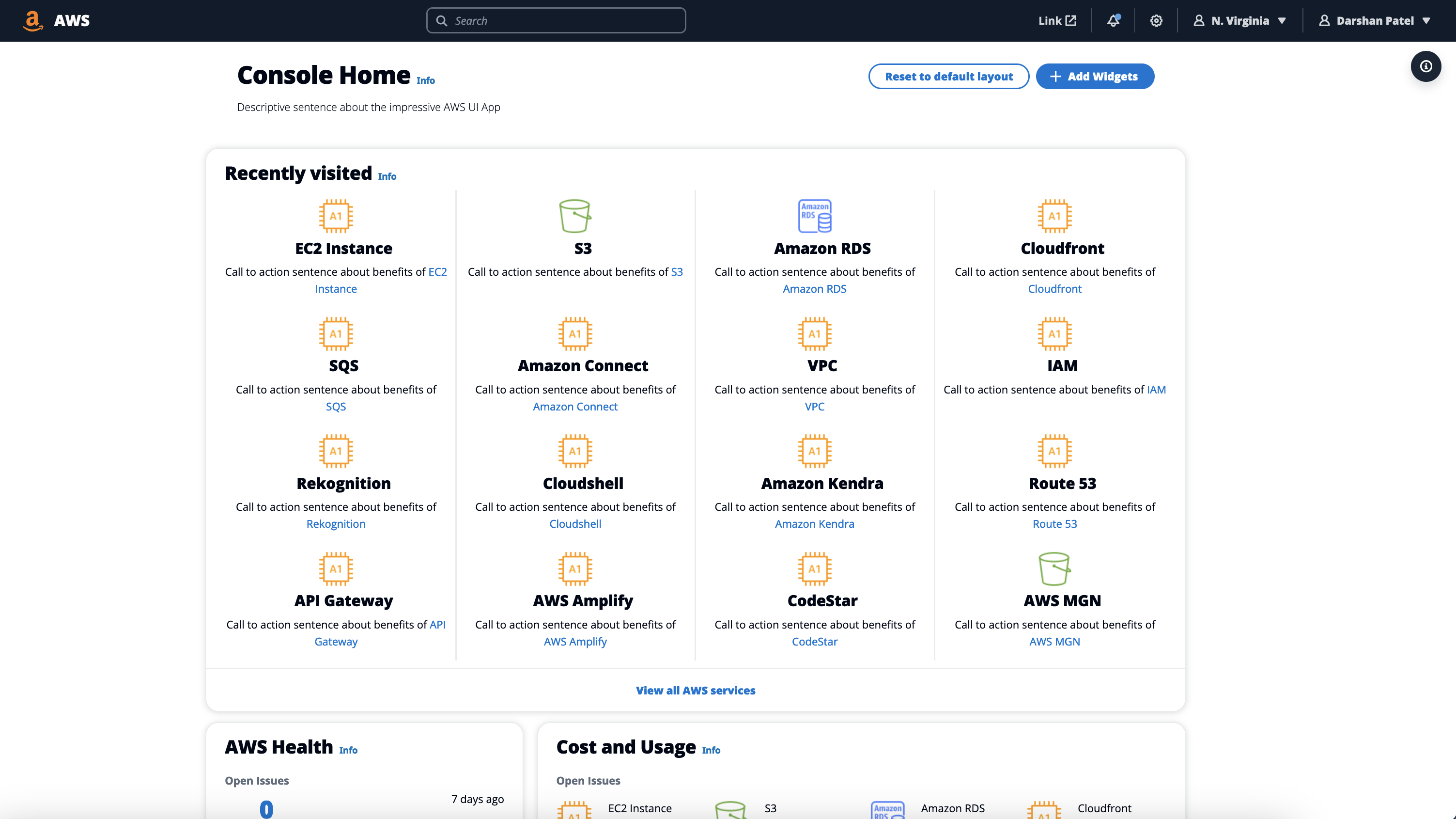 AWS FrontEnd (Cloudscape)